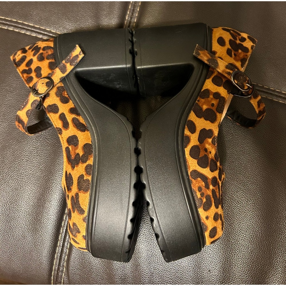 NWOT Leopard Print Chunky Sole Platform MaryJanes. Women's Size EU 39/US 8 - Picture 14 of 16